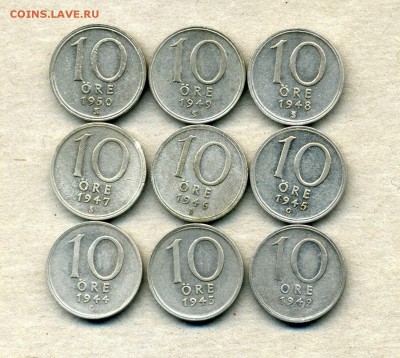Монеты Финляндии 1865 -2001 + серебро Швеции - 10 э.1942-50.2