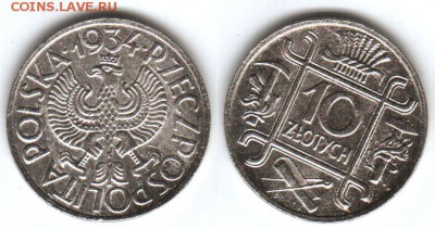 монеты 1-й Польской Республики 1923-1939 г.г. - kopia_10-zlotych-1934