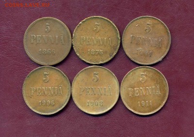 Монеты Финляндии 1865 -2001 + серебро Швеции - img693