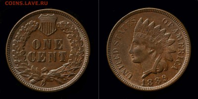 Цент США 1889 +... - цент