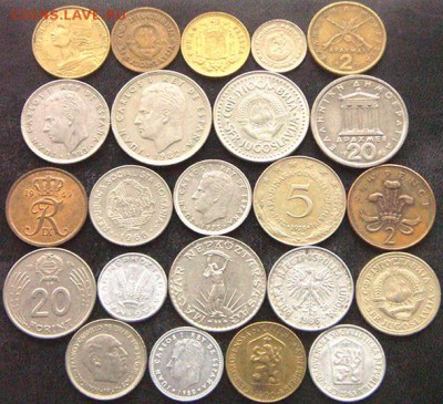 53 разные зарубежные монеты (см. описание). До 20.12_22.00мс - 8804