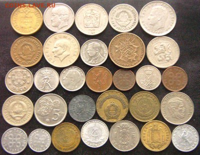 53 разные зарубежные монеты (см. описание). До 20.12_22.00мс - 8806