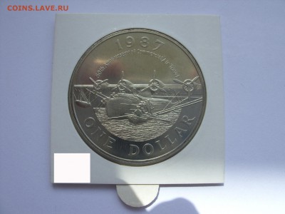 Иностранщина: наборы монет, евро, Польша и т.д. - 1 dollar 1987 Bermudi - 1