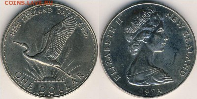 1 доллар 1974 День Вайтанги - c14847_a