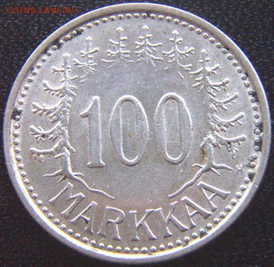 Финляндия_100 марок 1956. Отличное серебро; до 26.02_22.20мс - 9204
