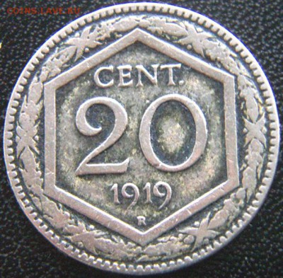 Италия_20 чентезимо 1919(R); до 26.02_22.30мск - 8500