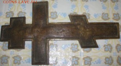 Икона в виде креста размером 27,5х19,5х0,7 см литье оценка - кас