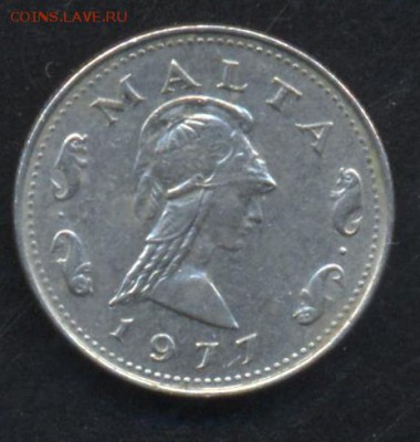 Мальта 2 цента 1977 г. 22.05.15 г. 22-00 МСК. - Мальта