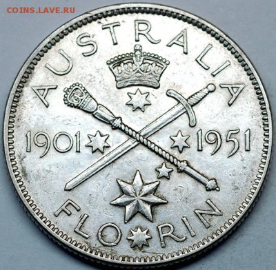 Австралия_памятный серебряный флорин 1951; до 22.05_22.12мск - 9837