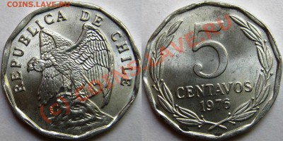 Чили. - 5 centavos 1976