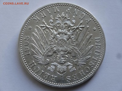 Германия Саксен-Менинген 5 марок 1908 до 06.07 22:00 МСК - DSC00055