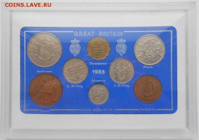 набор монет Великобритании 1966 8шт. - 1966 2