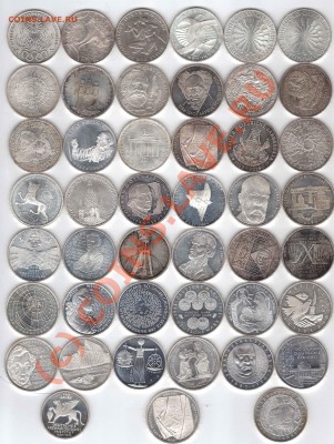 ФРГ. 10 марок. серебро. практически все монеты - BRD