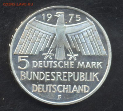 ФРГ 5 марок 1975 г.F   23.07.15 г. 22 -00 МСК. - 5 м. 75 F