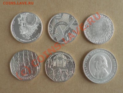 серебро EURO, 6 монет - EUR.Ag.6