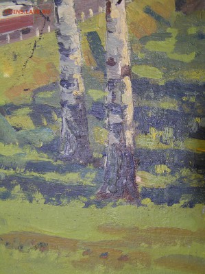 Картина Юрков 1954г. Дорога в Зольное. Холст, масло. двухсто - зольное2.JPG