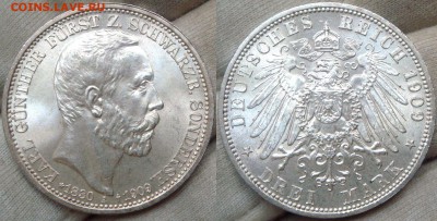 Иностранные монеты форумчан ( Серебро в патине и в Блеске ) - 3 марки 1909 А.JPG