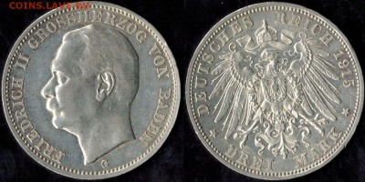 3 марки 1915 Баден редкие до 04.10.15 22.00мск - 1915