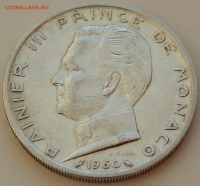 Монако 5 франков 1960, до 20.10.15 в 22:00 МСК - 4244