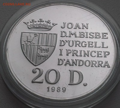 Андорра 20 динар 1989 Олимпиада парус (20.11) - IMAG2219