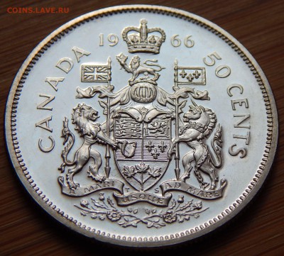 Канада 50 центов 1966 Елизавета II, до 24.11.15 в 22:00 МСК - 4043