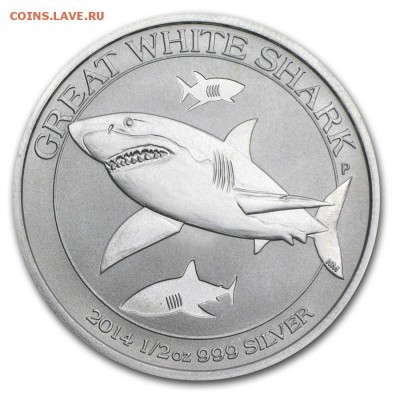2 унции Австралия серебро акулы 2014 и 2015 - 81351_Slab