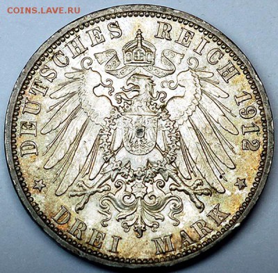 Германия. Пруссия_3 марки 1912. Отличное серебро_03.12_22.36 - 10460