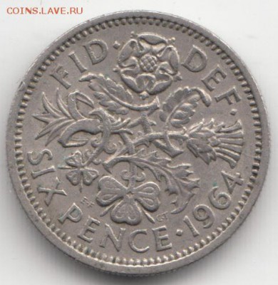С 1 рубля Великобритания 3 пенса 1964 до 12.12.2015 - 17.1