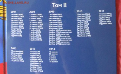 Набор альбомов для монет РФ 1997-2016 г. 22-00 10,12,2015 - список 2 том