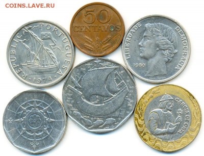 Португалия_6 разных монет 1974-75-80-86-87-91; 08.12_22.34мс - 10429