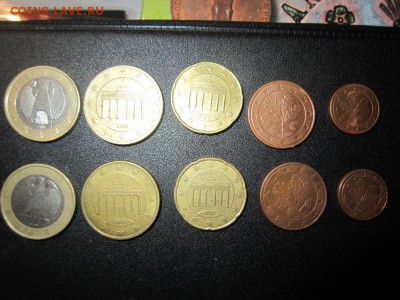 Евро Германия - 1 евро, 50,20,5,1 центов х 2 до 16.00 - IMG_0145