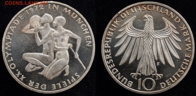 ФРГ 10 марок 1972 "Олимпиада Мюнхен" UNC  -17-12-15 в 22-00- - 10марок_1972_3