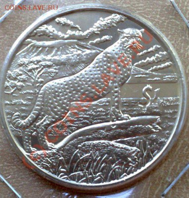 Монеты кронового размера с изображением животных - Леопард-1