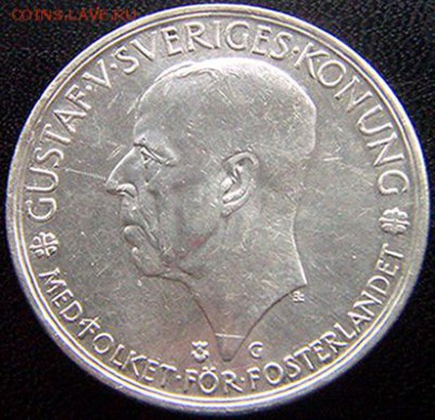 Швеция_памятные 5 крон 1935. Крупное серебро; до 19.12_23.00 - 10606