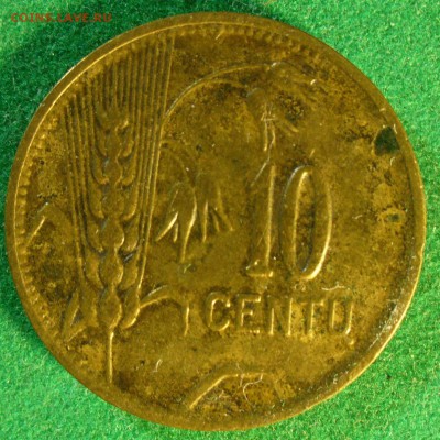 Литва 1925г. 10centu и 1litas. - 02