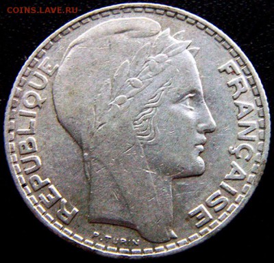 Франция_10 франков 1934. Серебро; до 06.02_22.18мск - 10459