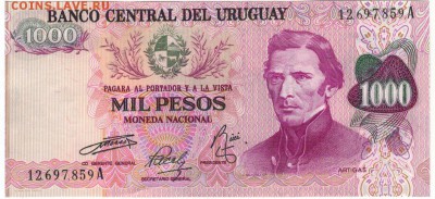 Уругвай 1000 песо 1974 до 07.03.16 в 22.00мск (Б854) - 1-ур1