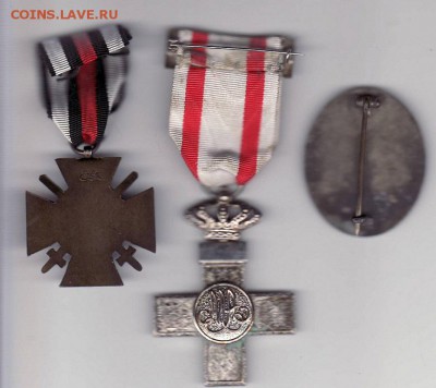 3 медали Испания, Германия I и II мировые войны - 3 награды реверс.JPG