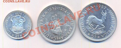Южная Африка 2 и 5 шиллинга 1952, 1956 и 1957г. - Африа