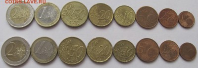 Евро монеты 9 стран (от 2 евро до 1 цента) до 31.03.16 - 3-1