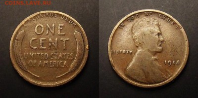 2 - США – 1 цент (1914) «Пшеничный цент» №1