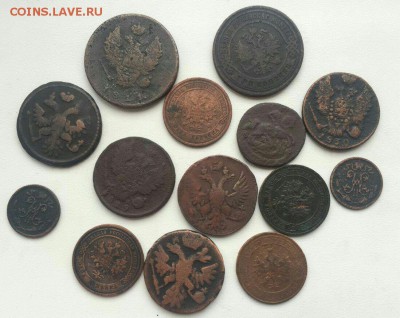 Лот медных монет РИ 14 шт до 6.04. в 22-00 - image