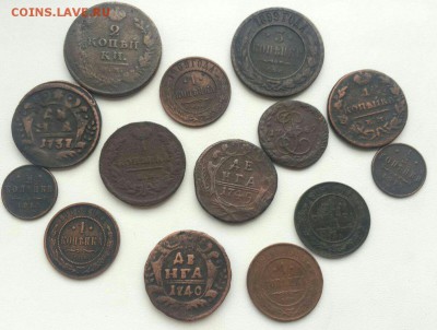 Лот медных монет РИ 14 шт до 6.04. в 22-00 - image
