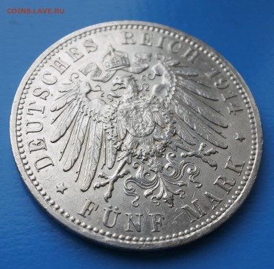 Пруссия 5 марок 1914г до 28.04 22-00 мск - 1