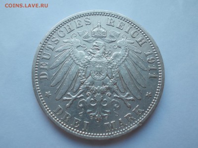 Две монеты по 3 марки 1909 и 1911, Германия (A) - _WK_1911_2.JPG
