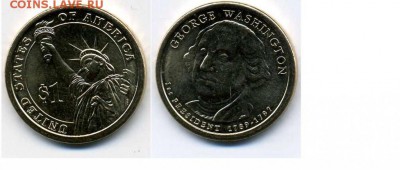 США 1$ доллар 2007 Джордж Вашингтон двор D UNC - ByJTDlKycQa