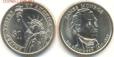 США 1$ доллар 2008 Джеймс Монро двор P UNC - 0_5a2cf_f6b13079_L