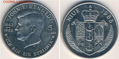 КРОНА! НИУЭ 5$ долларов 1988 Джон Кеннеди шайба - coin-image-5_Доллар-Никель_Медь-Ниуэ-gSbBwcI0b0QAAAEqNiBDRaTo