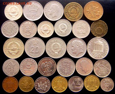 54 разные зарубежные монеты (см. описание). До 29.04_22.02мс - 3