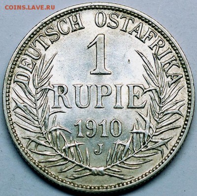 Германская Вост. Африка_неплохая рупия 1910; до 29.04_22.18м - 10812